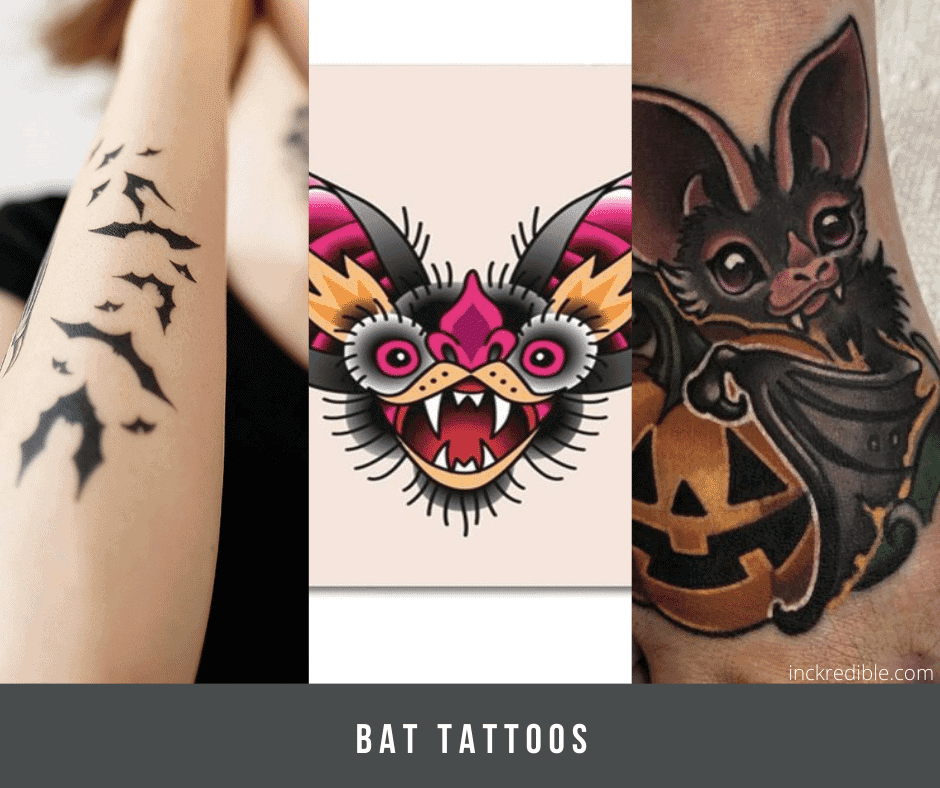 Neotraditional Bat Tattoo Print  TDP Clothing