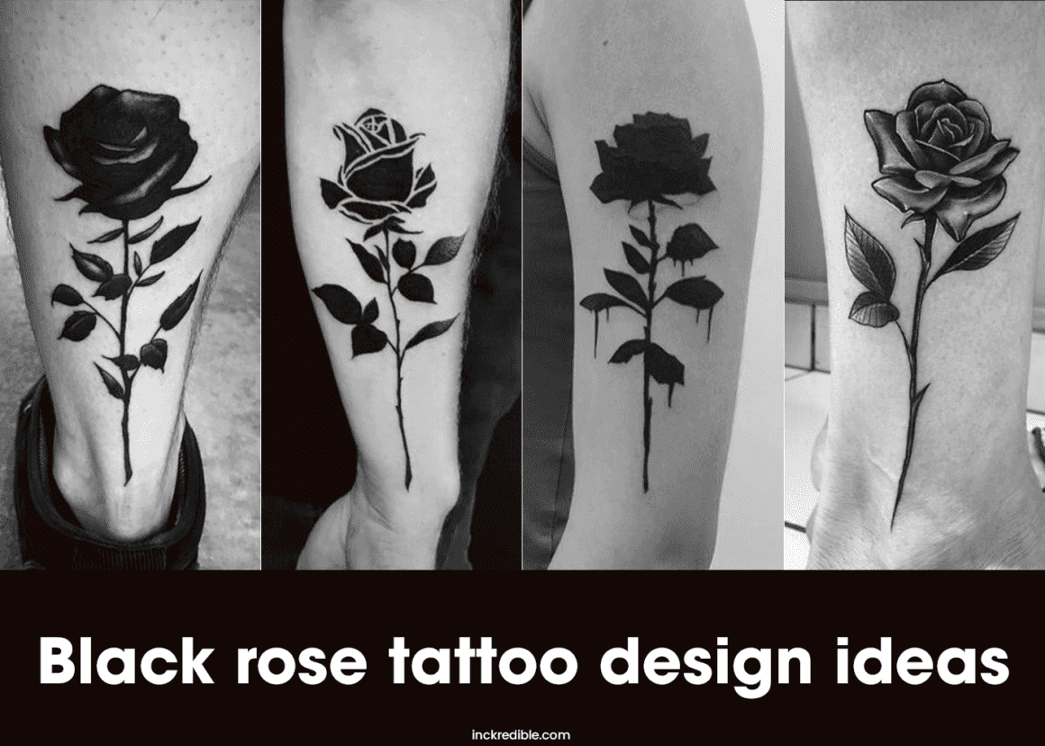 50 Best Black Rose Tattoo Design Ideas - TattooTab