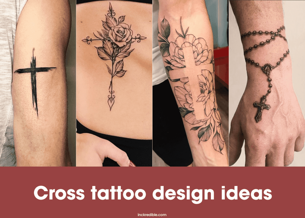 50 Best Cross Tattoos For Men & Women in 2022 - TattooTab