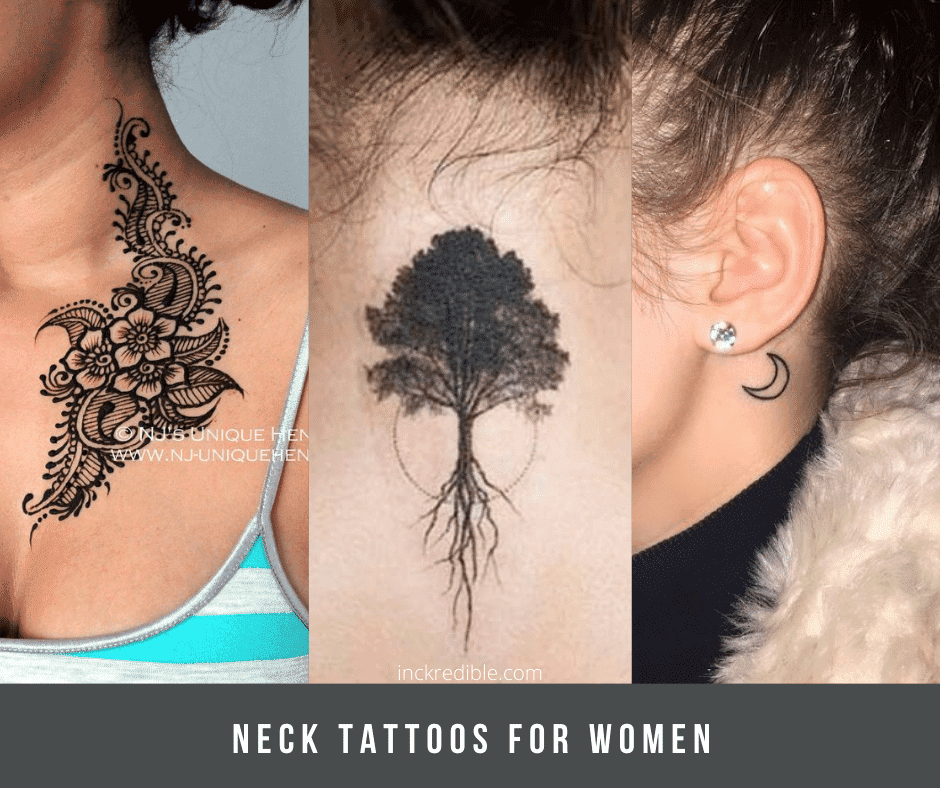20 Neck Tattoo Ideas For Women - TattooTab