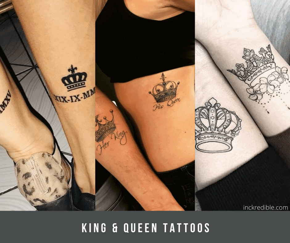 14 King And Queen Tattoo Ideas - TattooTab